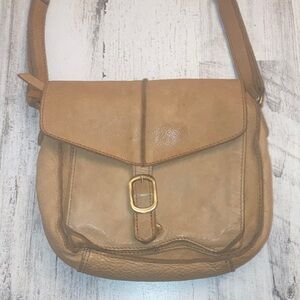 Chic Tan Crossbody Saddle  Bag  Genuine Hand Crafted